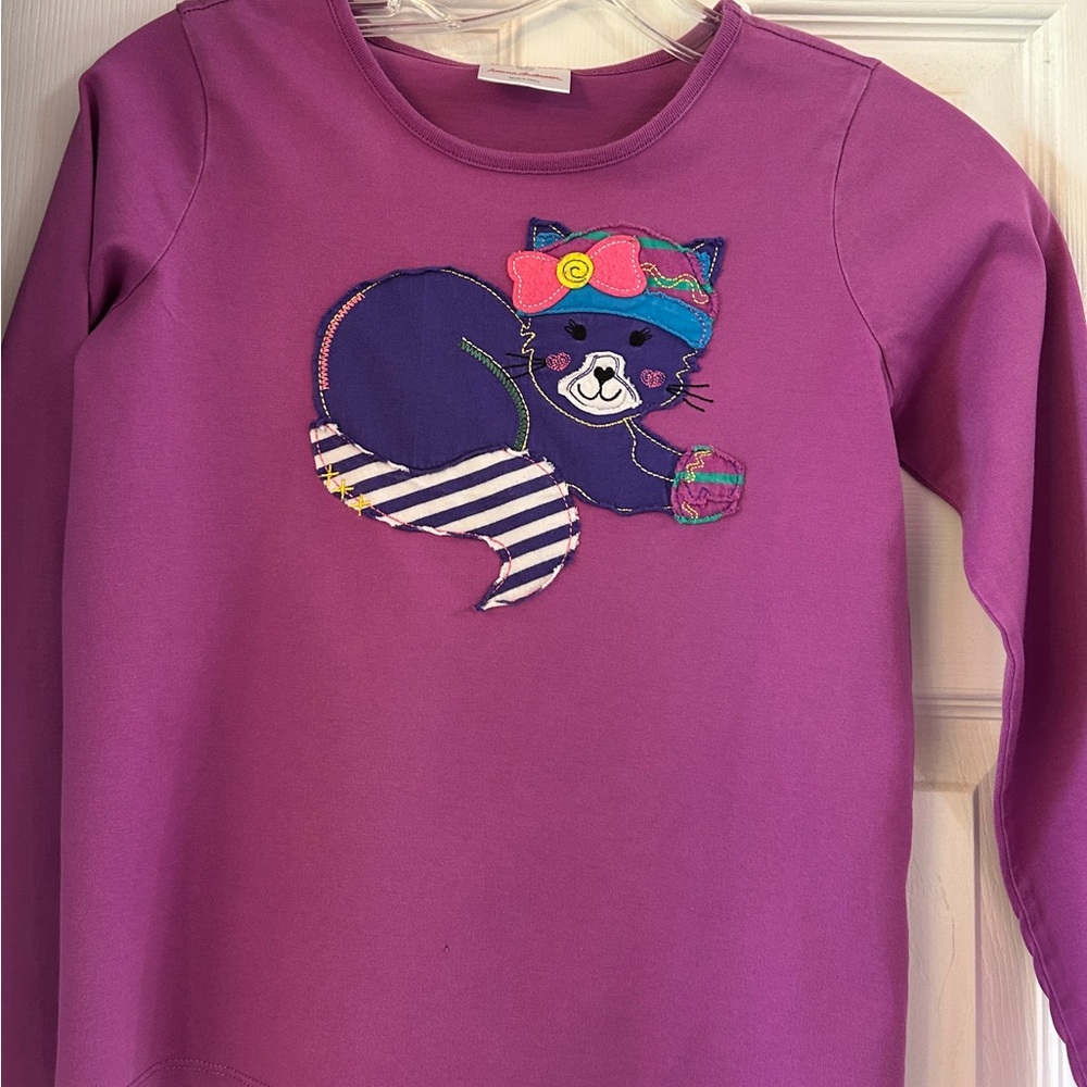 Hanna Andersson Purple Long Sleeve Tee with Graphic Heart